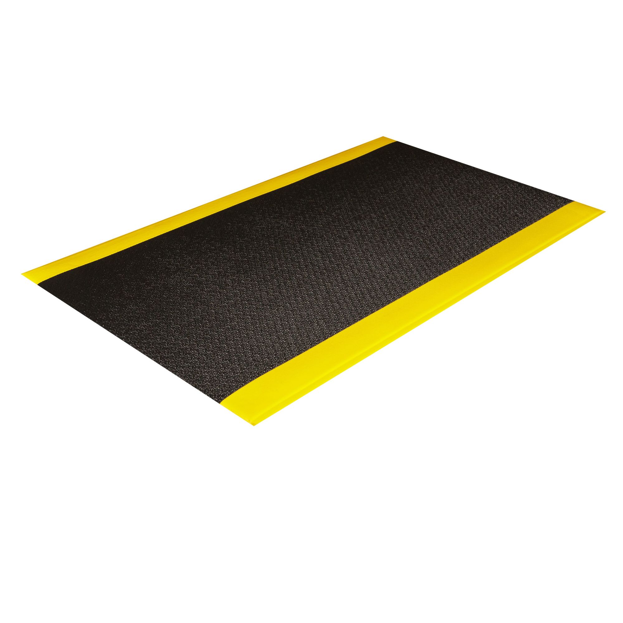 Crown Matting Technologies, Wear-Bond Comfort-King Pebble 2ft.x3ft. Black w/Yellow, Width 24 in, Length 36 in, Thickness 9/16 in, Model# WB Z023YP